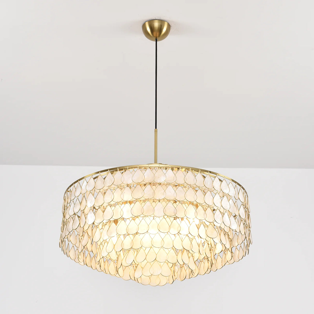 Teardrops Tiered Shell Pendant Light