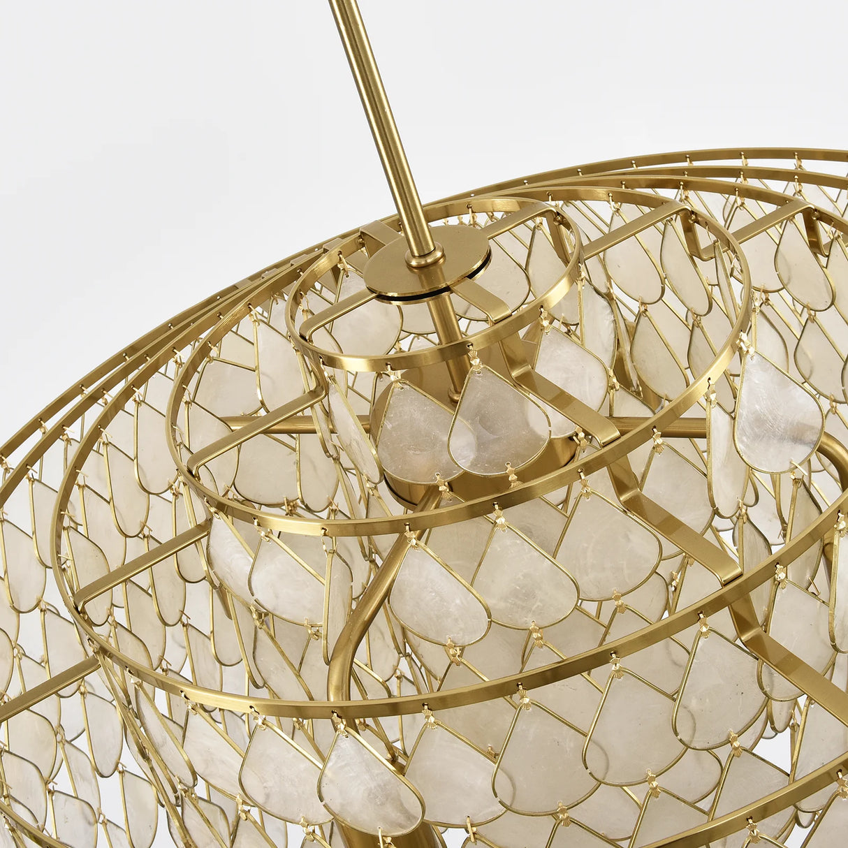 Teardrops Tiered Shell Pendant Light