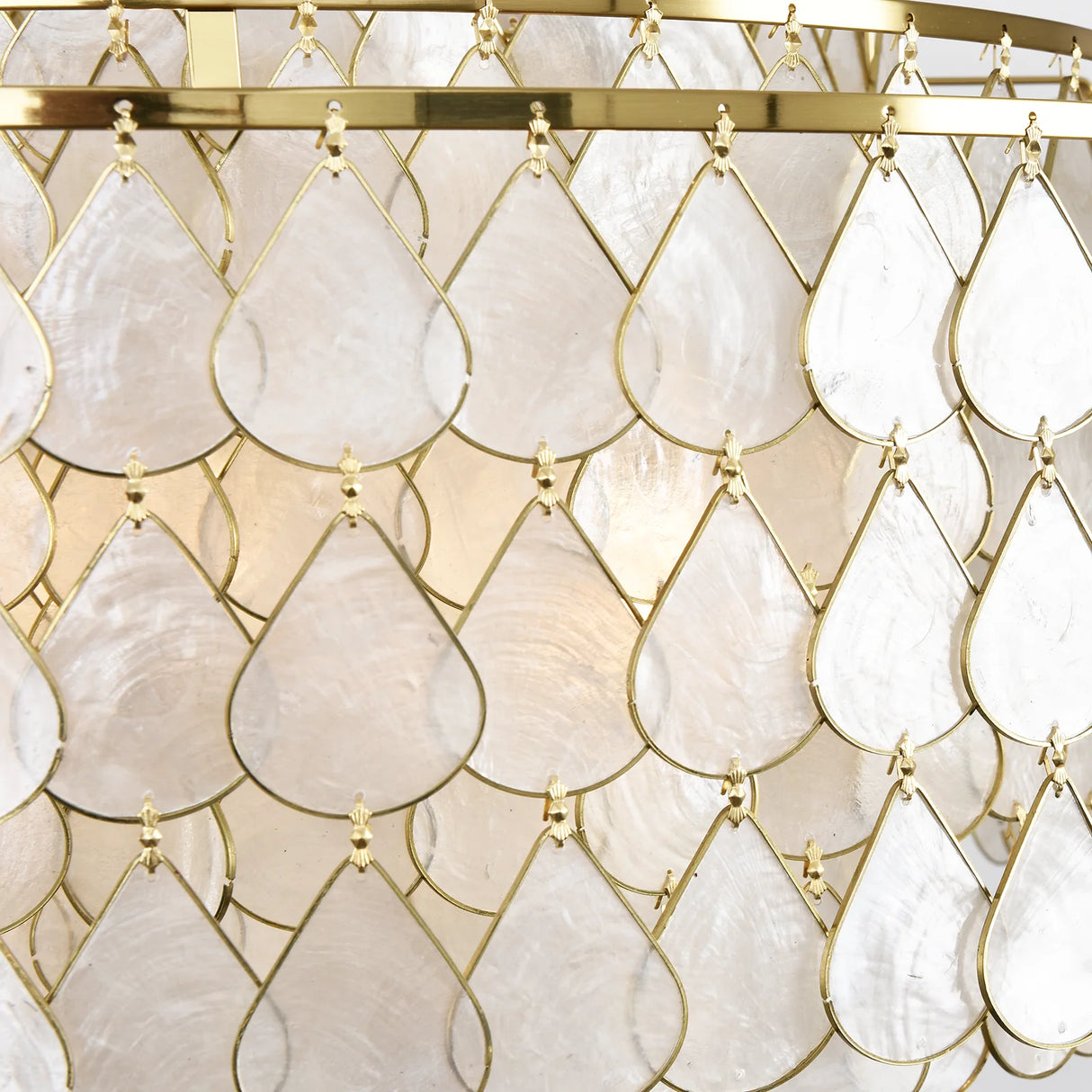 Teardrops Tiered Shell Pendant Light