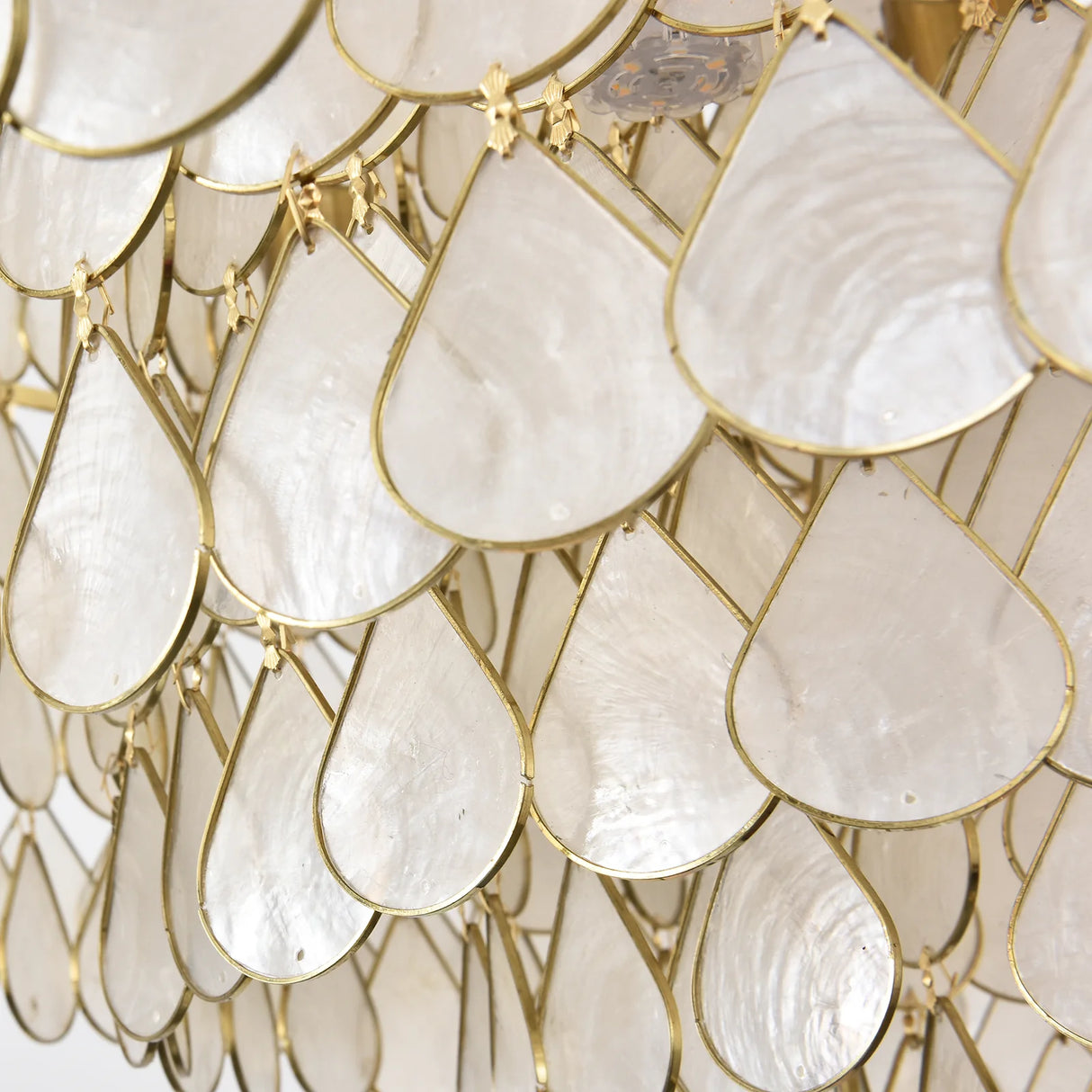 Teardrops Tiered Shell Pendant Light