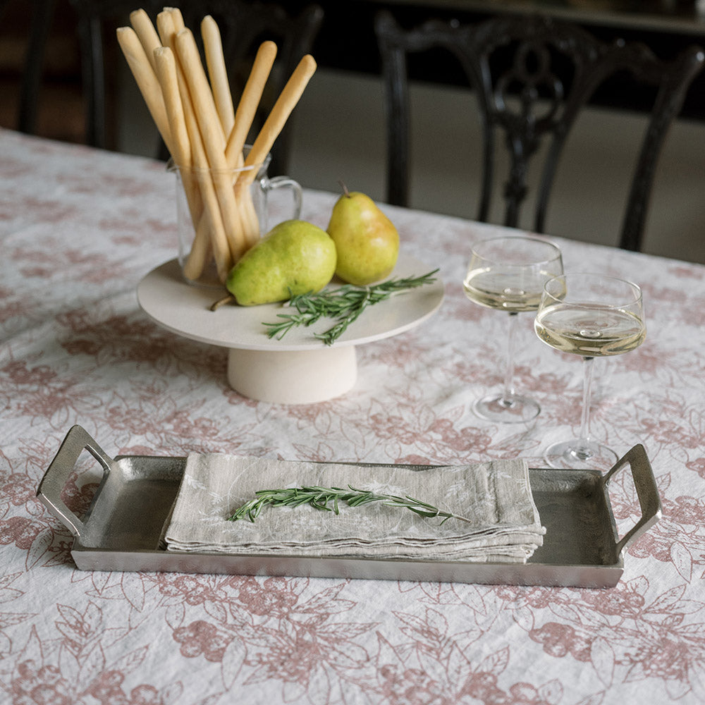 Red Berries Ivory Tablecloth