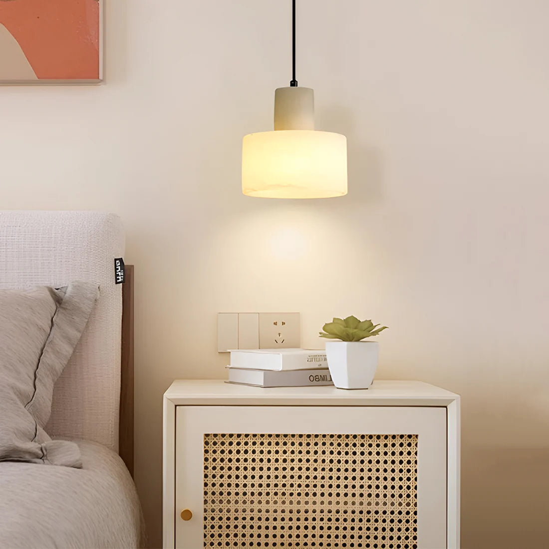 Simple Cyls Alabaster Pendant Lamp