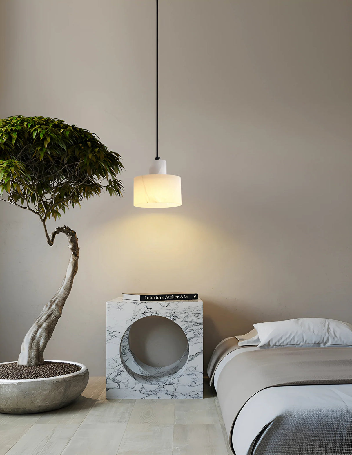 Simple Cyls Alabaster Pendant Lamp