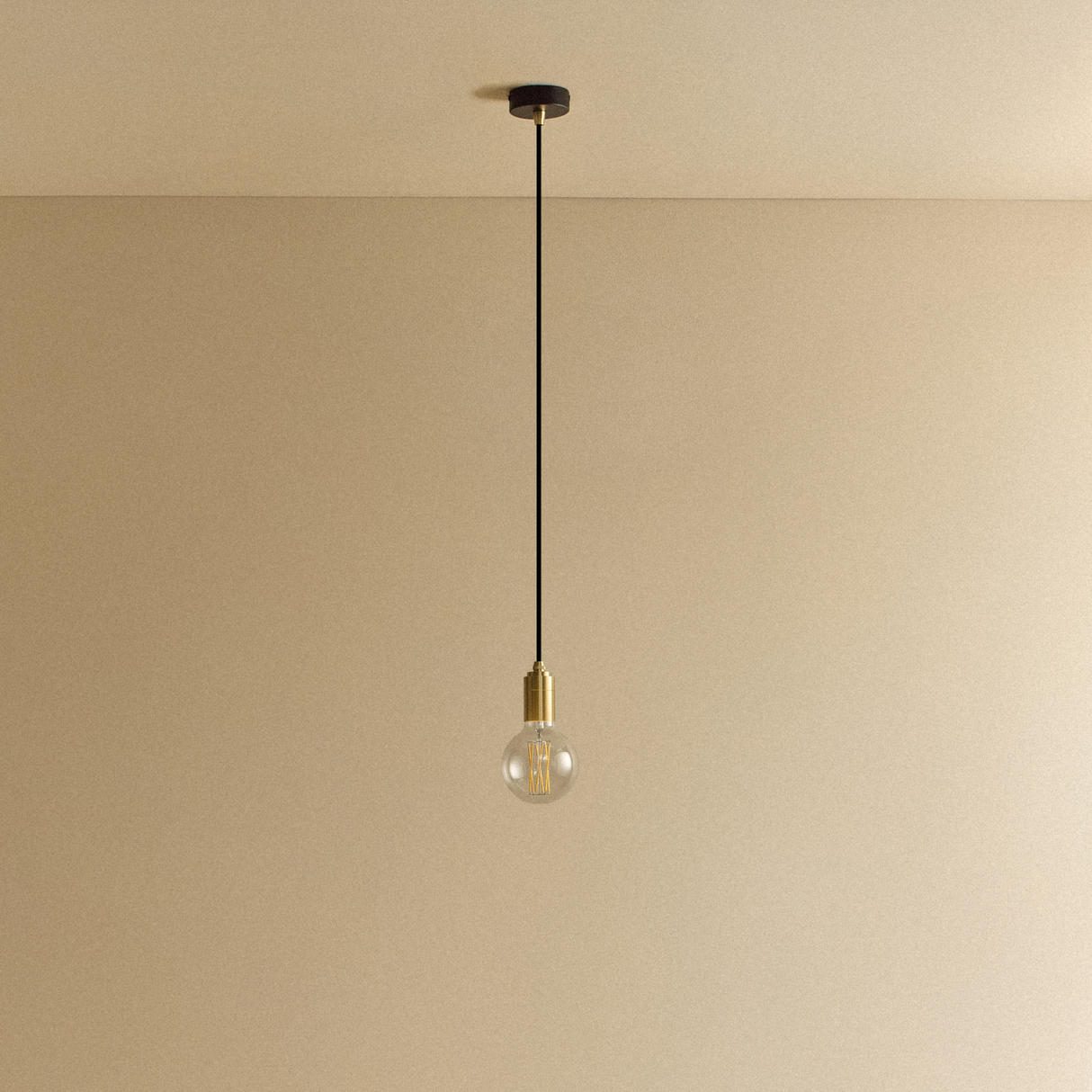 Elva Pendant Light Non-Tinted in Brass