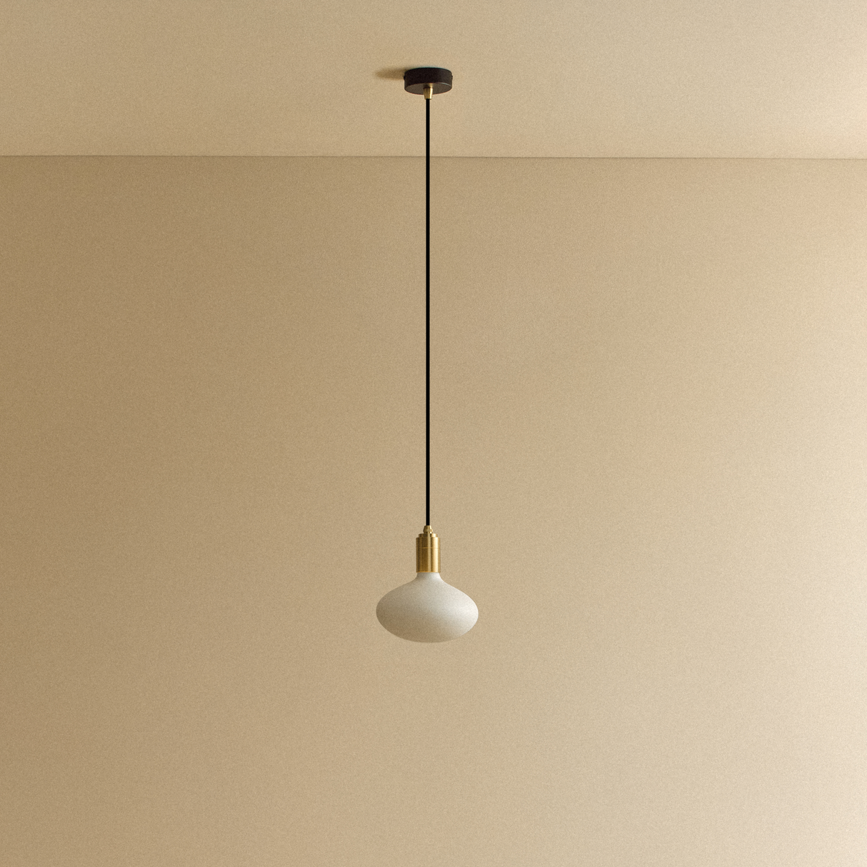 Oval Dim-to-Warm Pendant Light in Brass