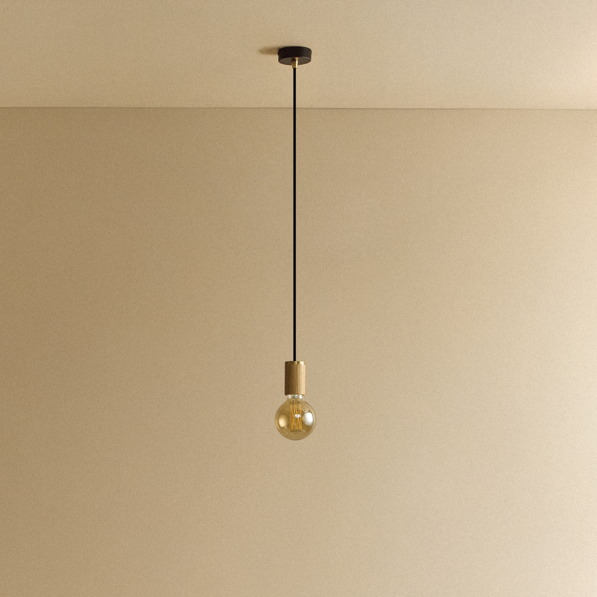 Elva Pendant Light Tinted in Oak