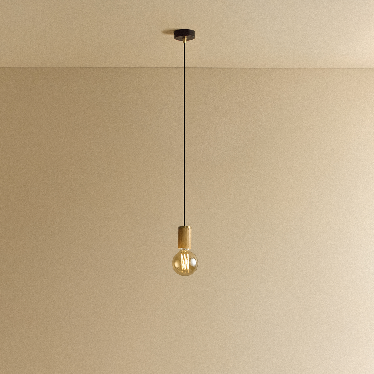 Elva Pendant Light Tinted in Oak
