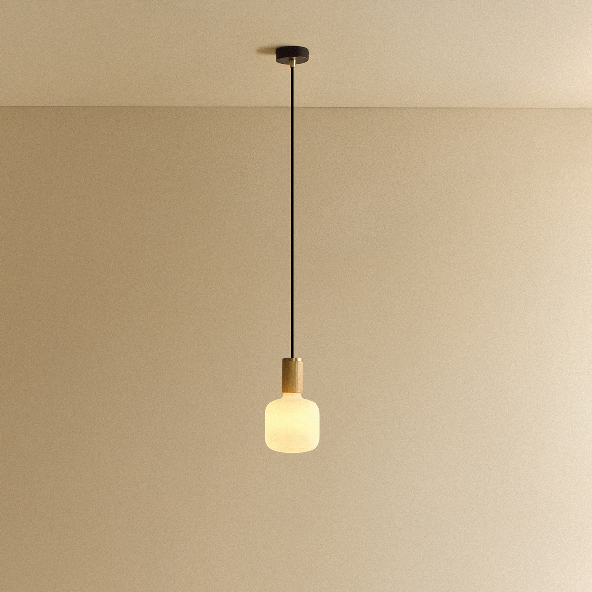 Oblo Pendant Light in Oak