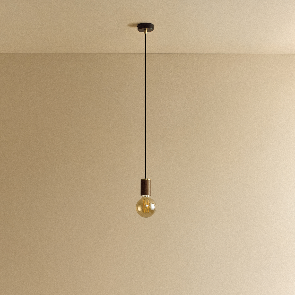 Elva Pendant Light Tinted in Walnut