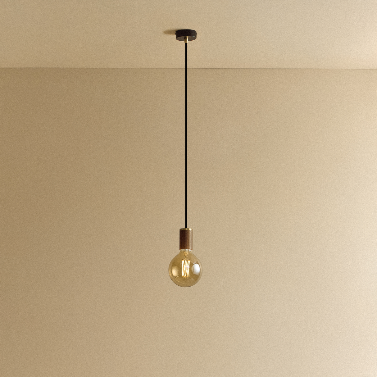 Gaia Pendant Light in Walnut