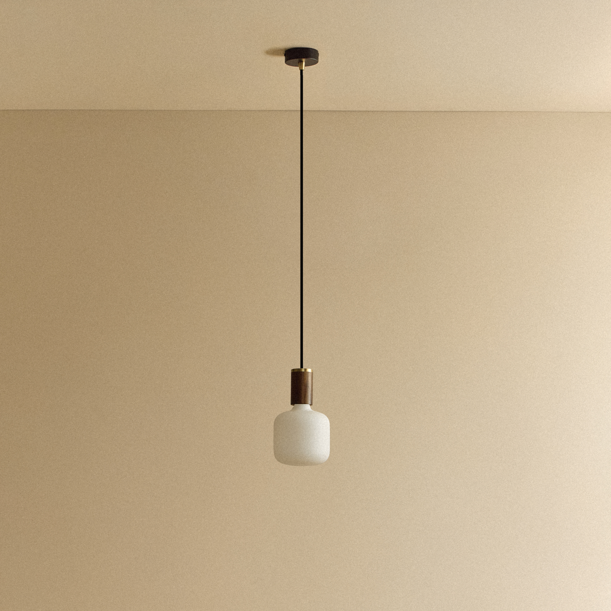 Oblo Pendant Light in Walnut