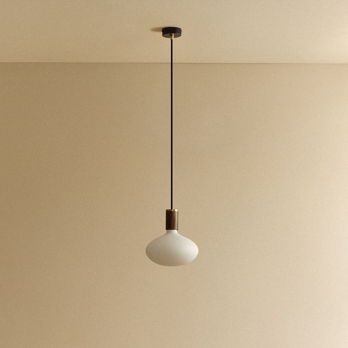 Oval II Pendant Light in Walnut
