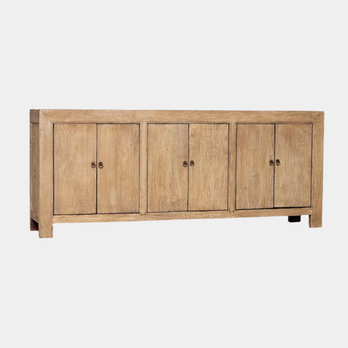 Six Door Elm Sideboard
