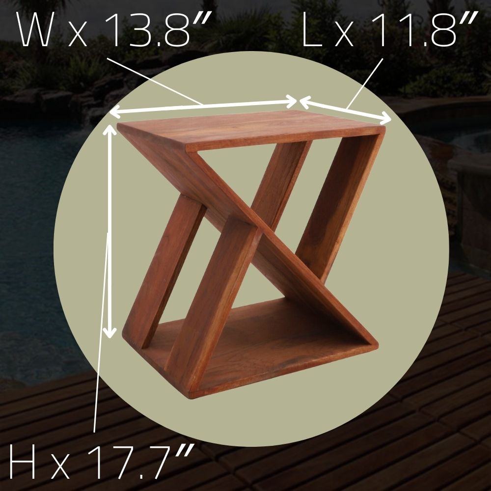 Danish Teak Slatted Stool