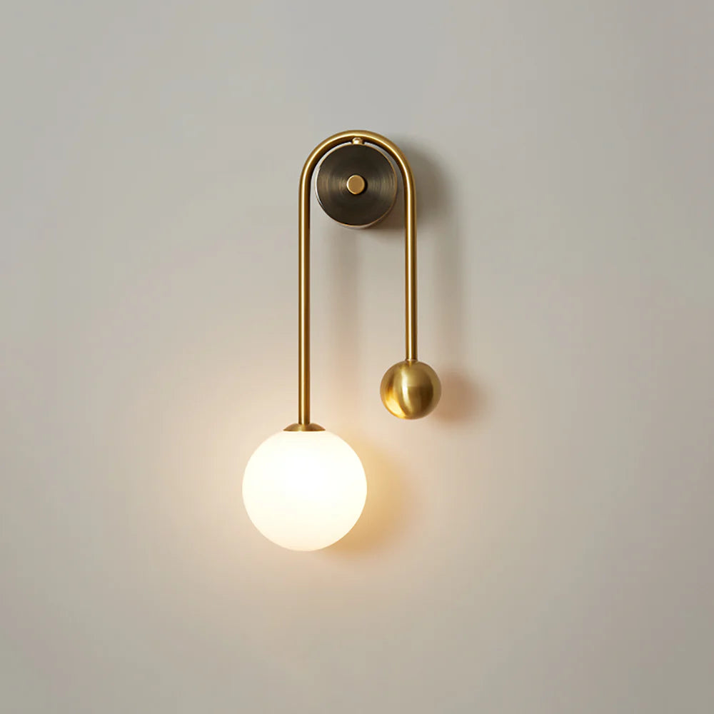 Spherical Light Luxury Wall Lamp