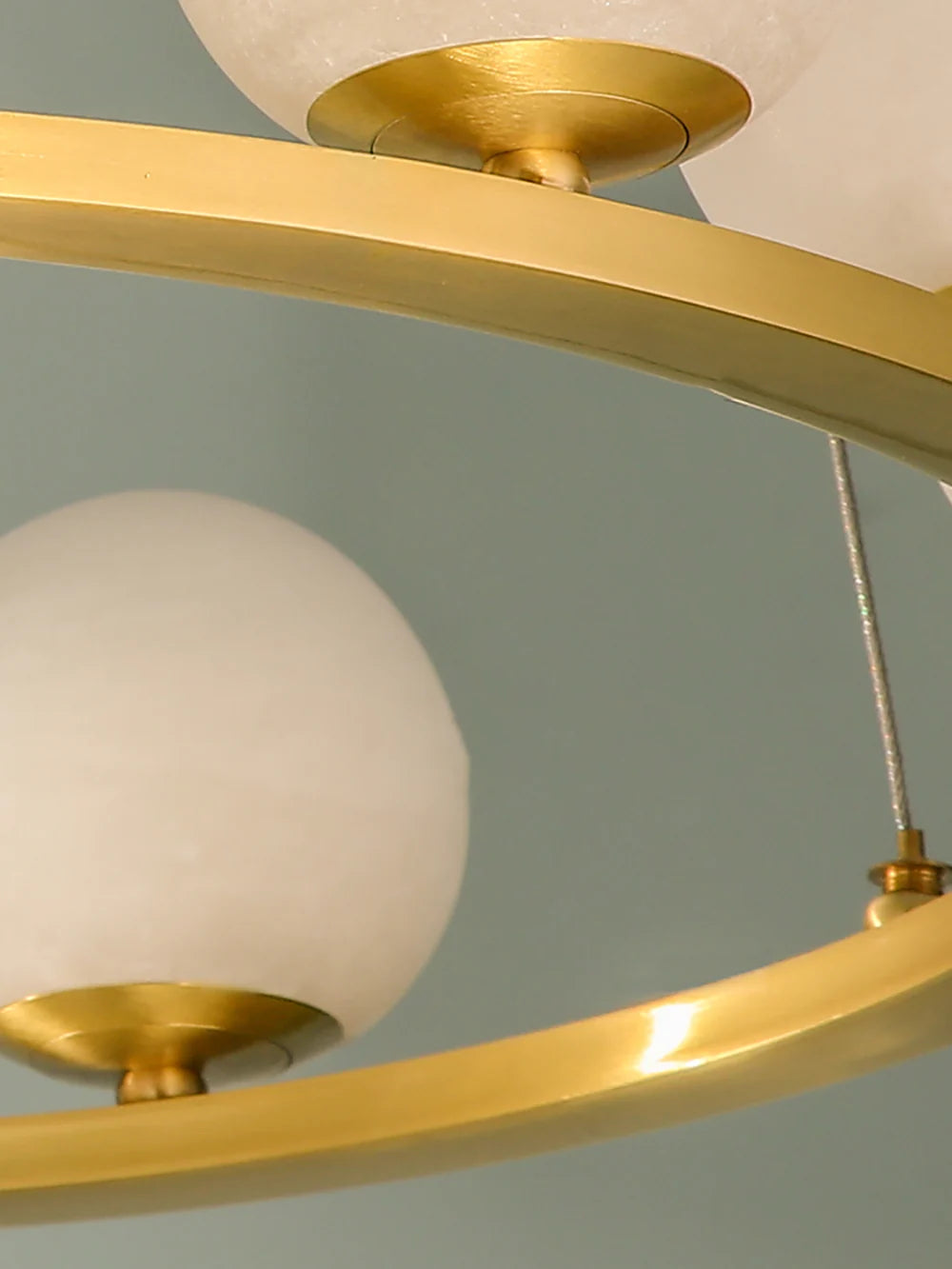 Spherical Tagliato Alabaster Chandelier