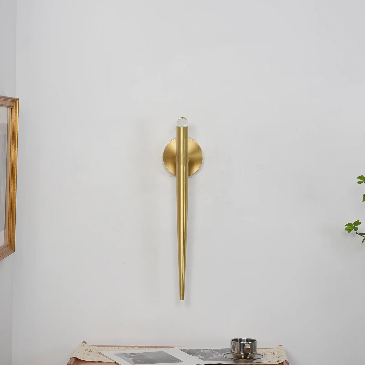 Spinal Tube Crystal Wall Sconce