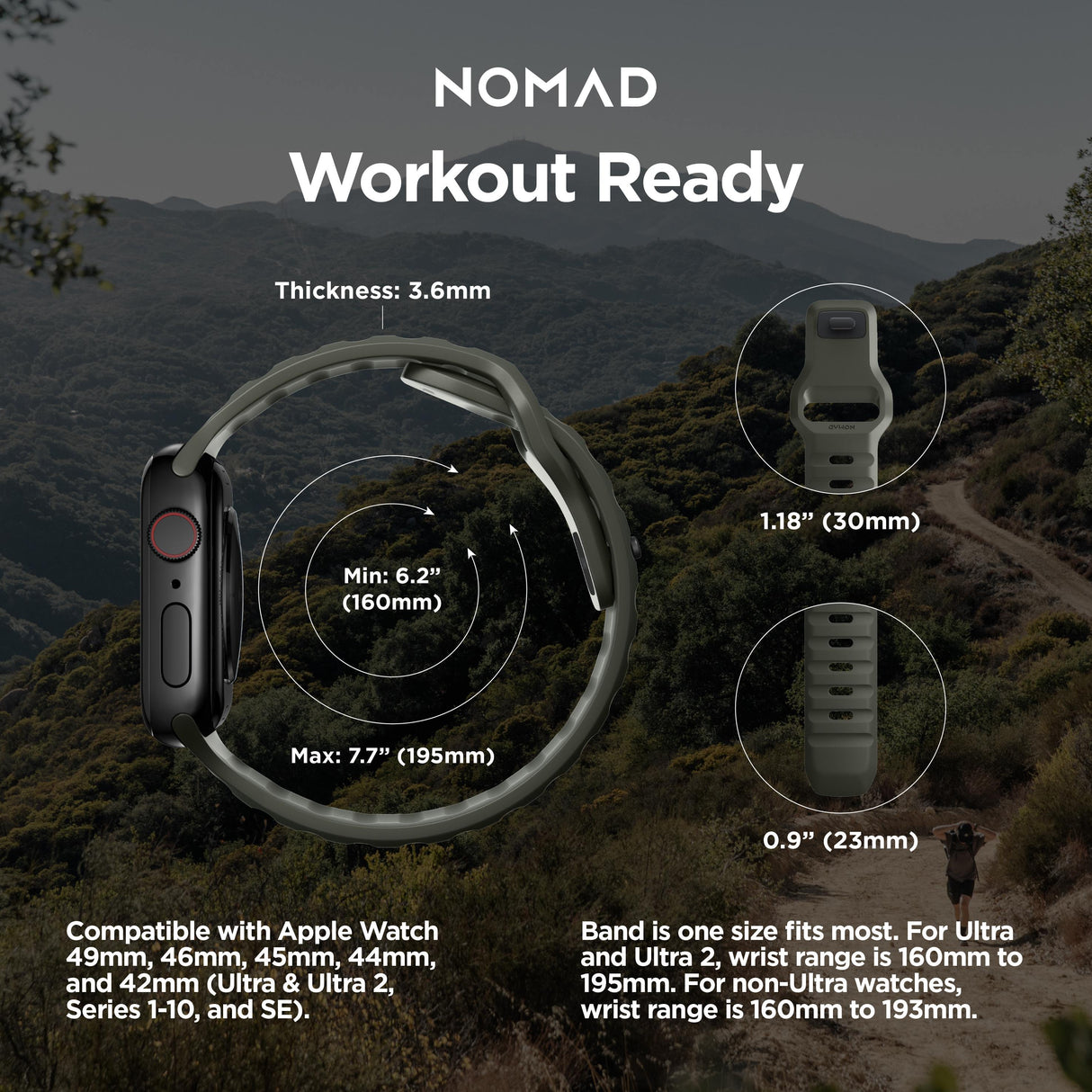 Sport Band - 46mm/49mm | Ash Green