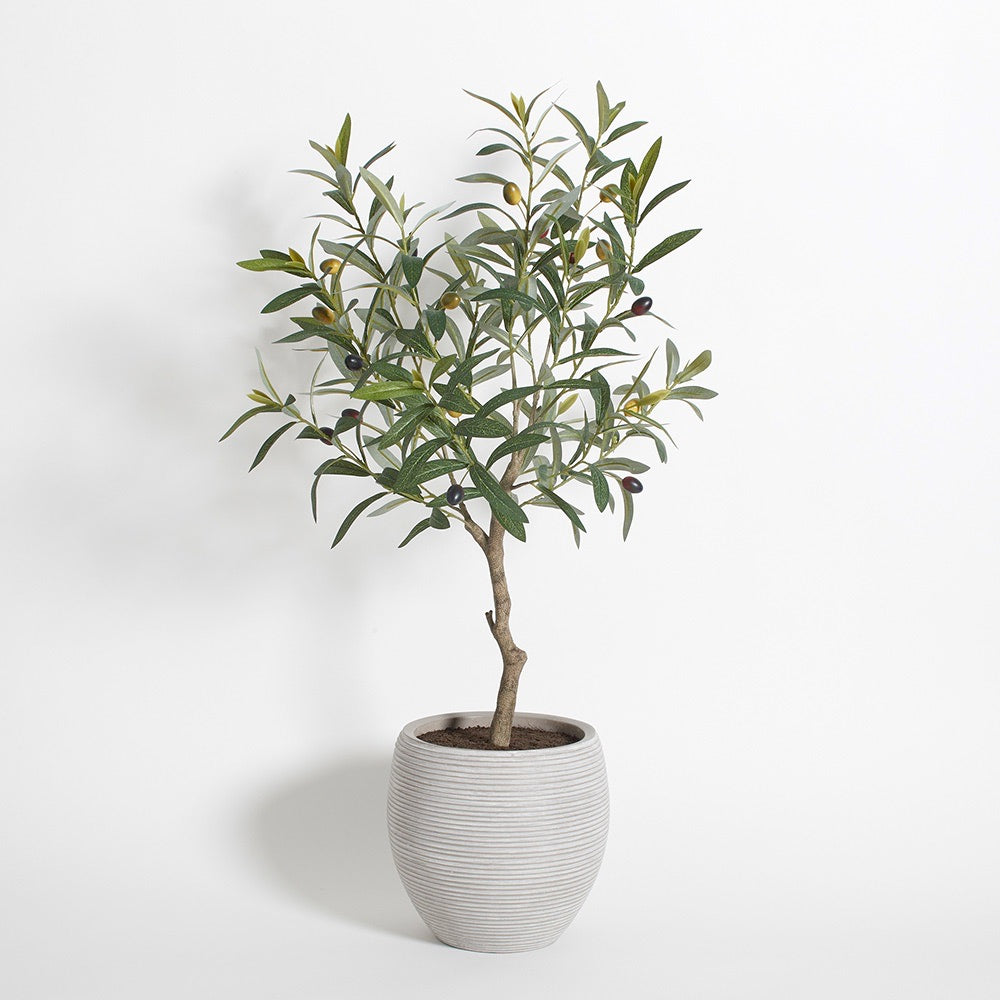 Artificial Olive Topiary Tree with Mediterranean Pot