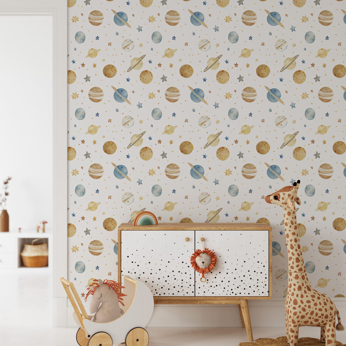 Celestial Space Wallpaper for Nursery Room
