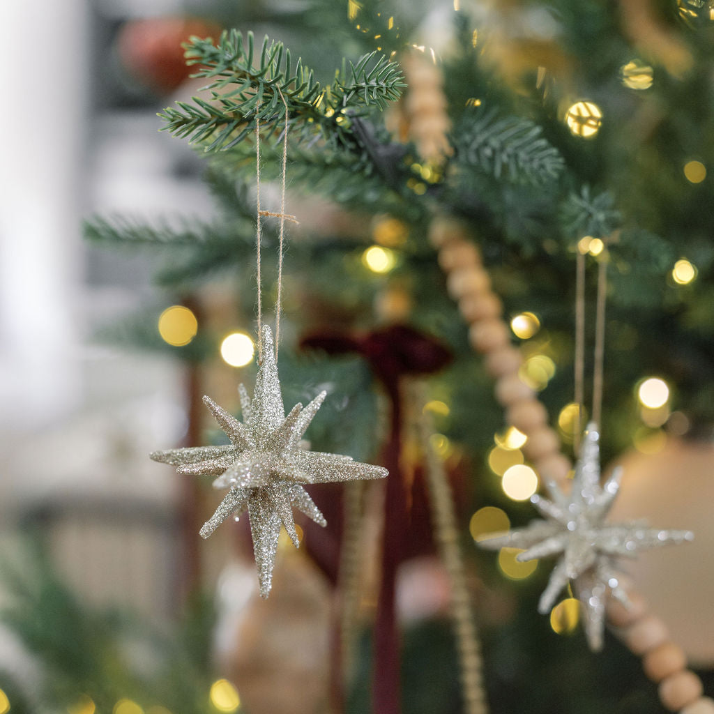 2.75" Gold Glitter Starburst Ornament