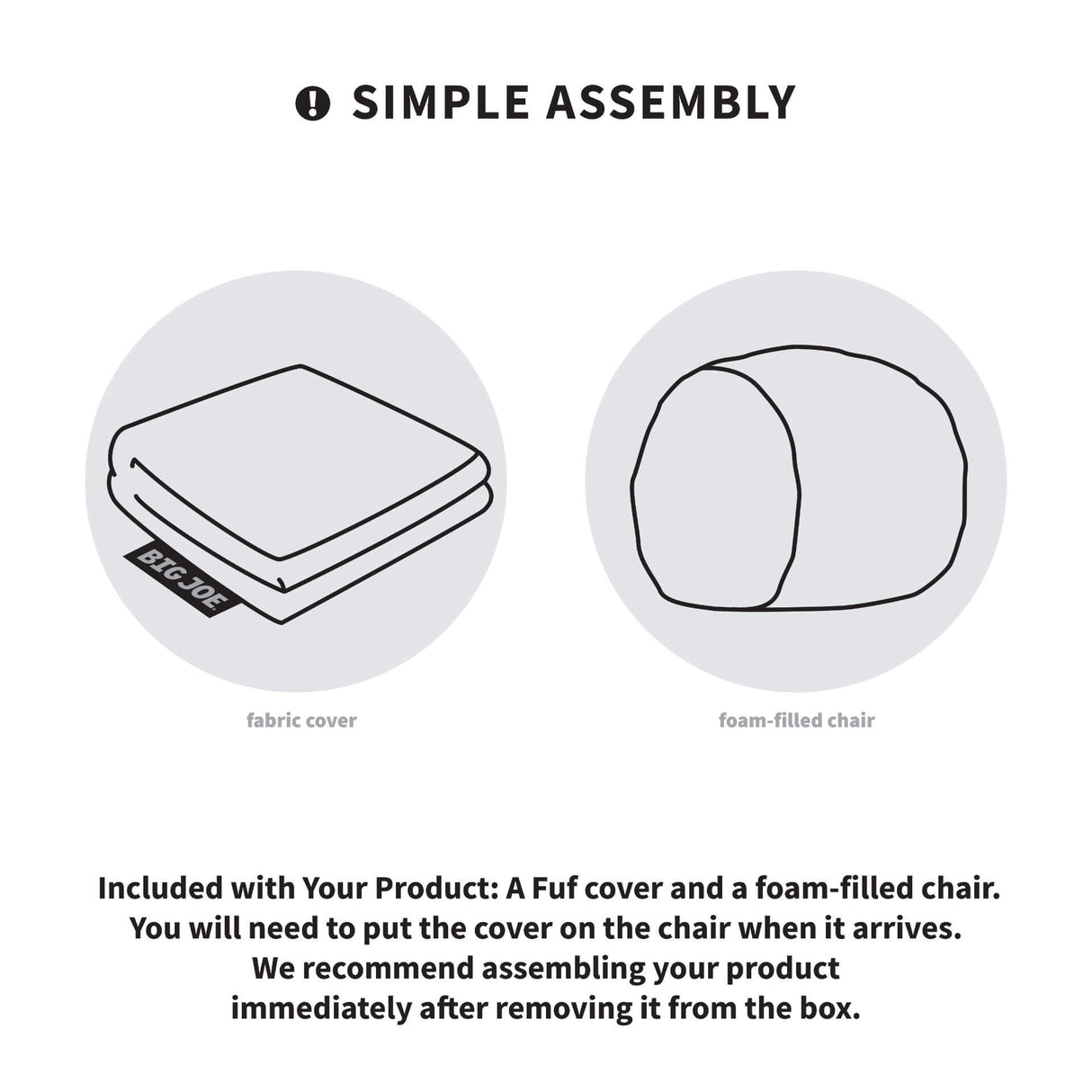 Fuf® 7Ft Oversized Foam Bean Bag