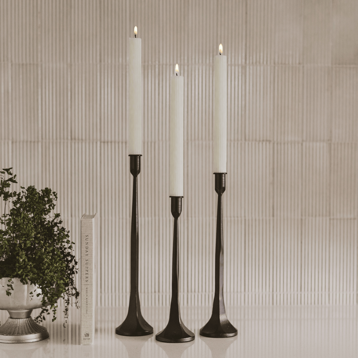 Cast Iron Taper Candle Holders