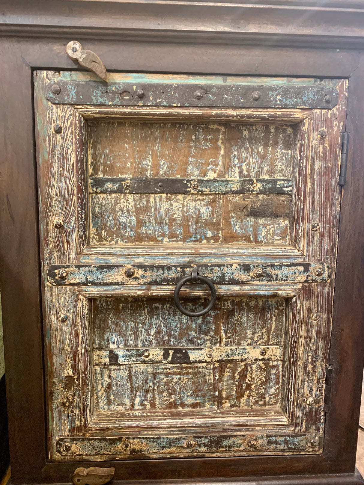 Distressed Antique Door Repurposed Rustic Solid Wood Nightstand