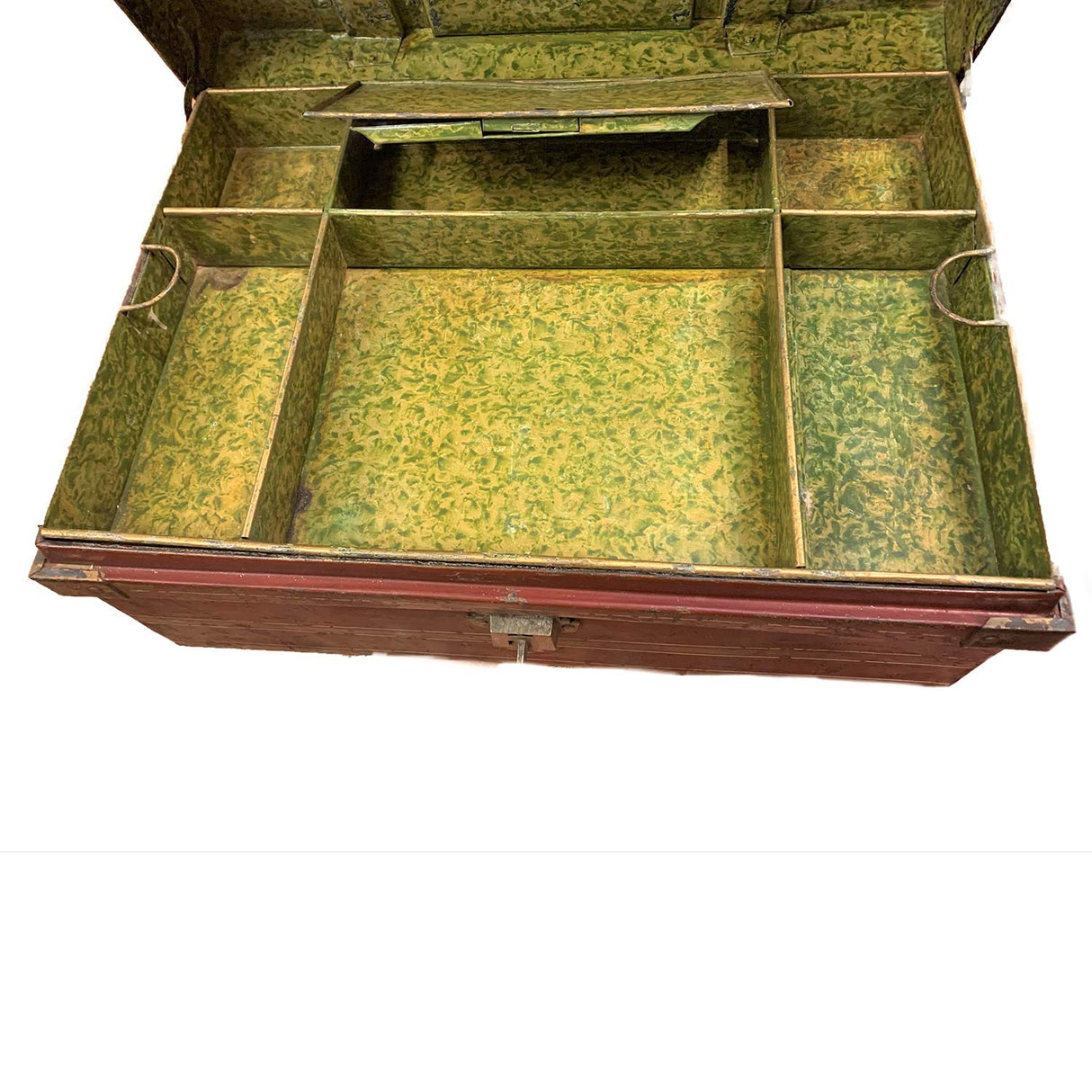 Antique Metal Manuscript Trunk