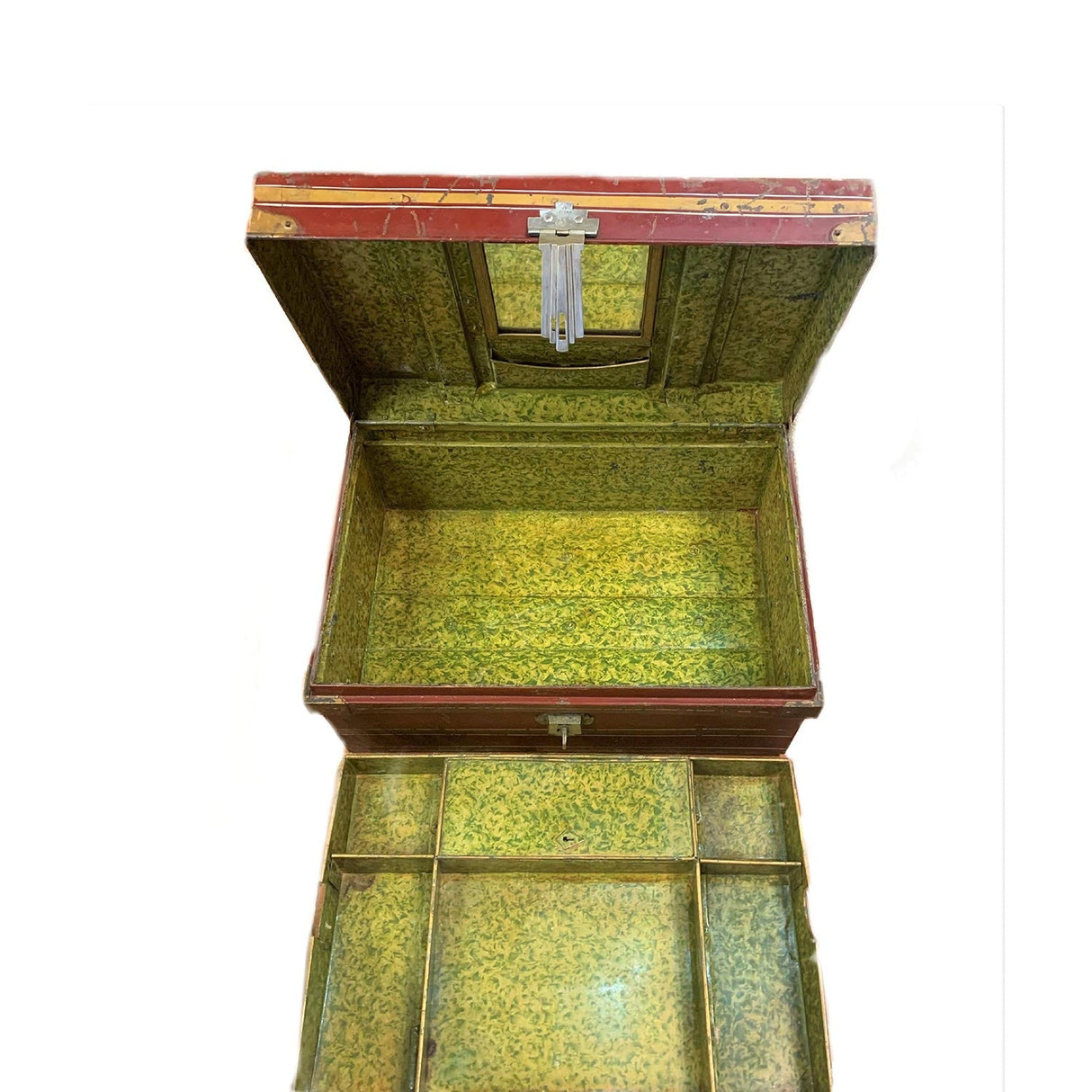 Antique Metal Manuscript Trunk