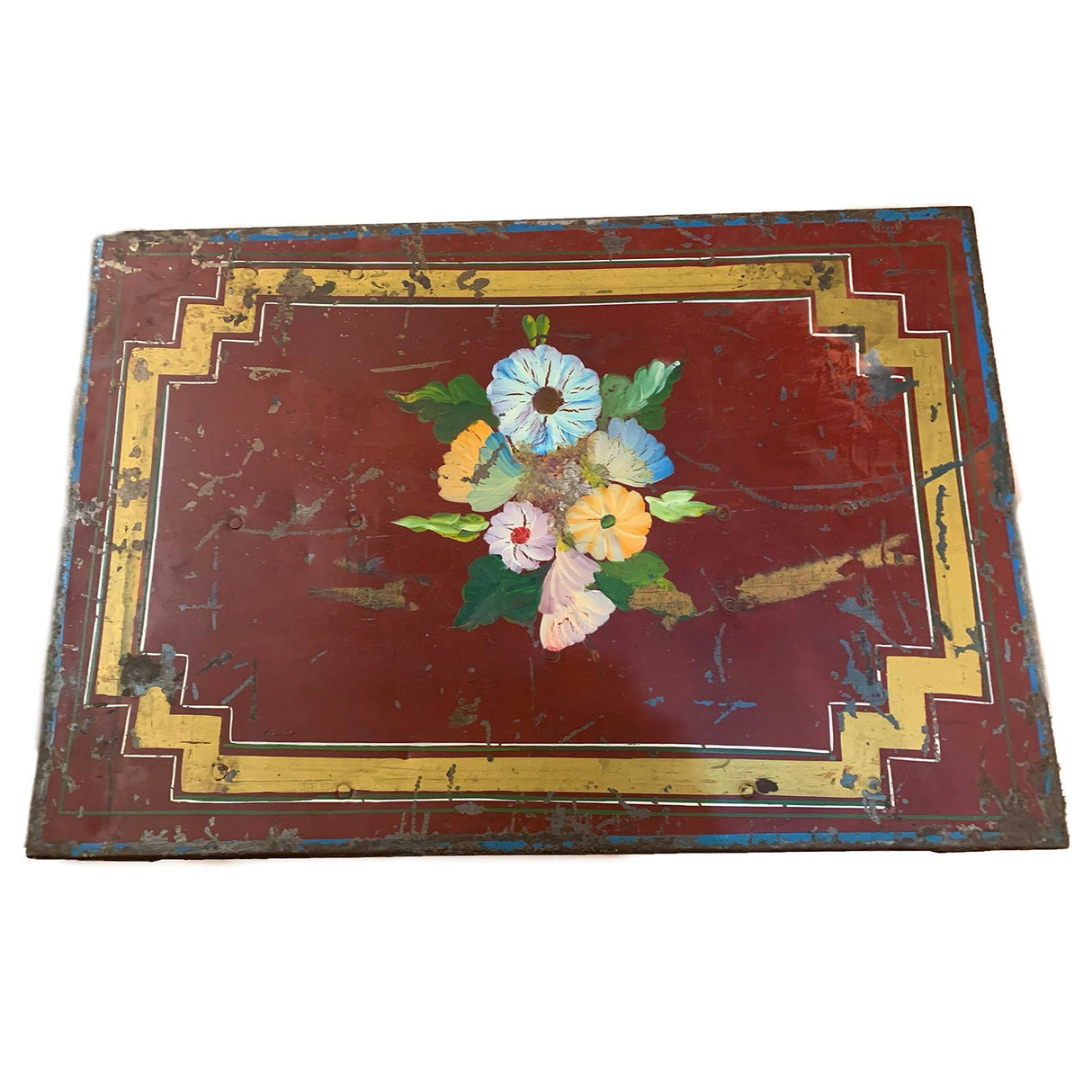 Antique Metal Manuscript Trunk