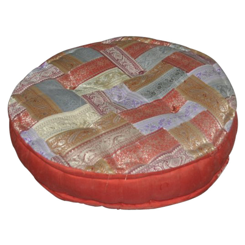 Boho Chic Colorful Fabric 30" Round Floor Cushion