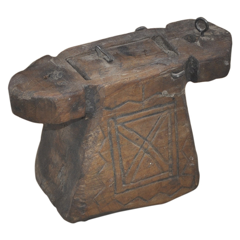 Antique Wooden Oil Pot Ranch Style Decor