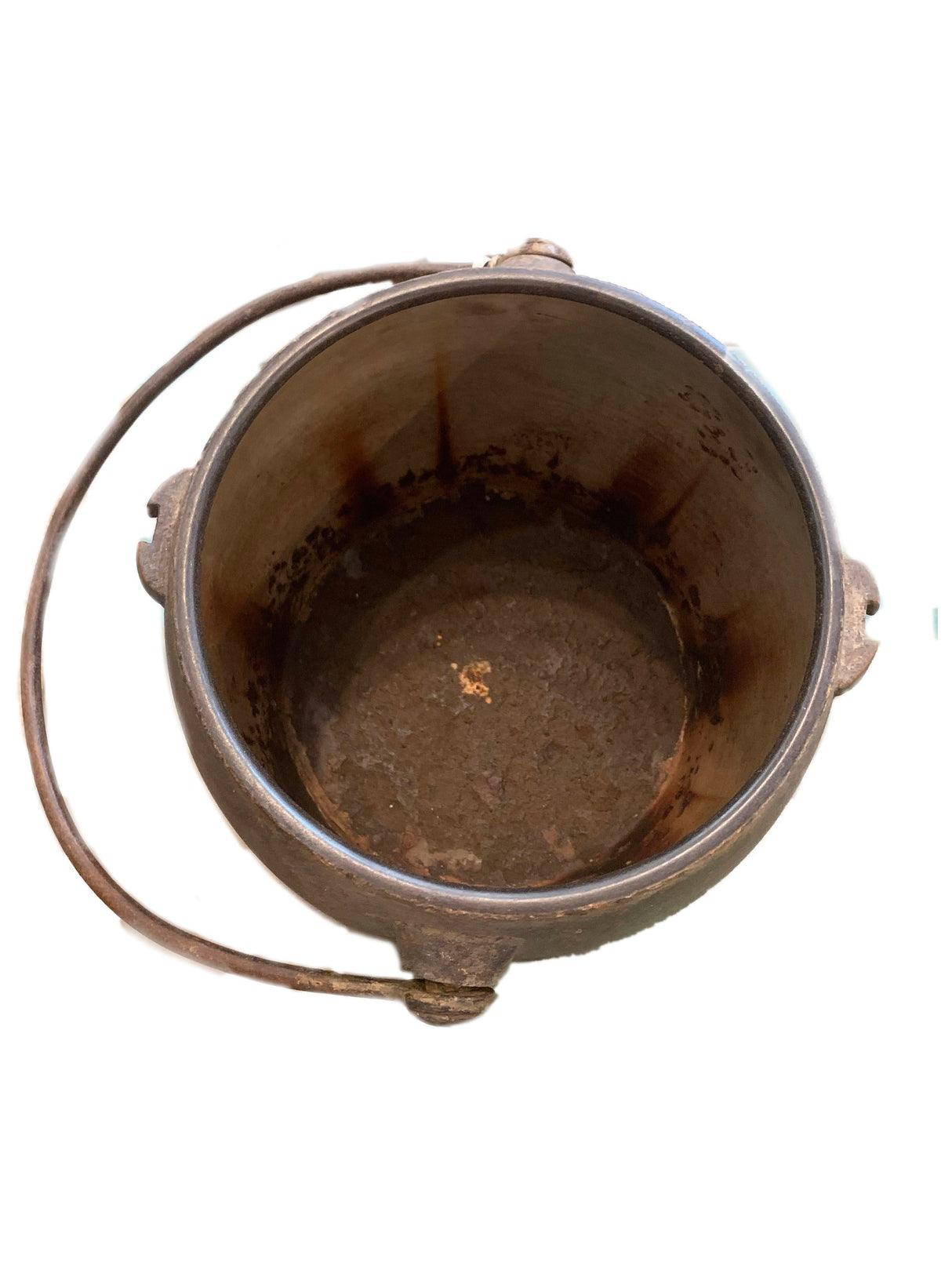 Antique Rustic Iron Double Walled Pressure Cooker With Lid