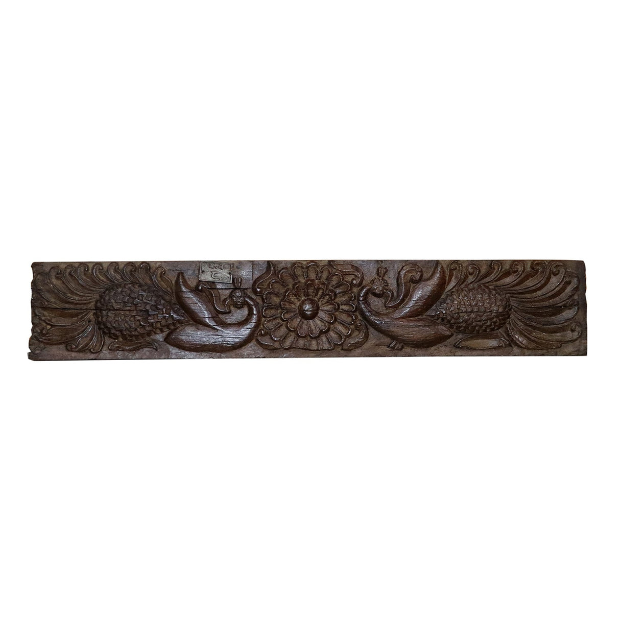 Antique Hand Carved Teak Wood Frieze Wall Art