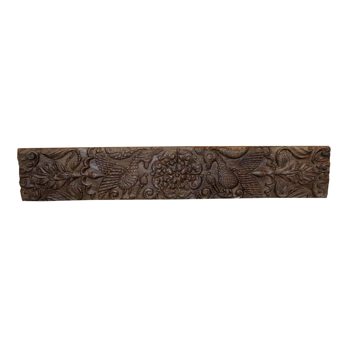 Antique Hand Carved Teak Wood Frieze Wall Art