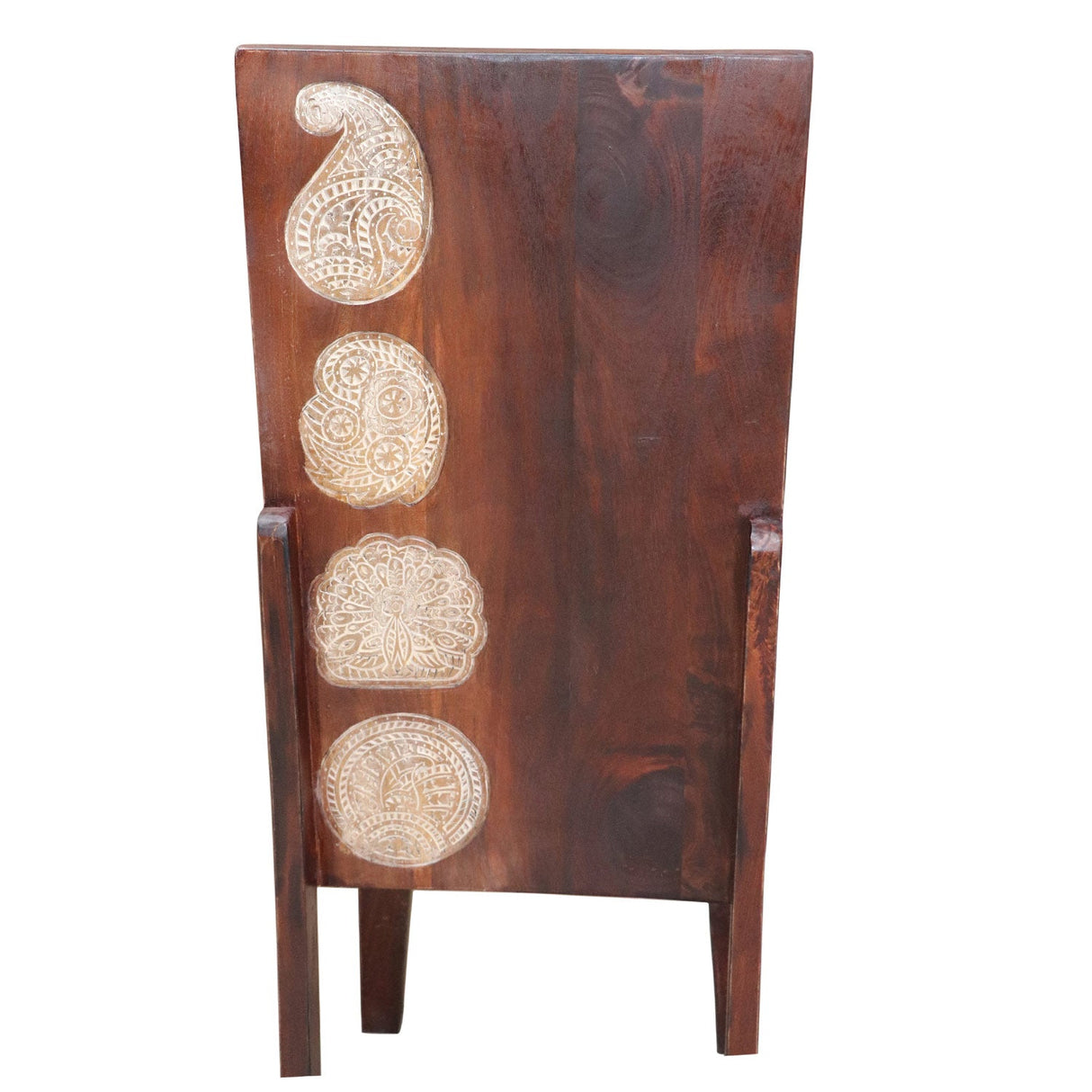 Paisley Carved Modern Solid Wood Modern Dining Chair