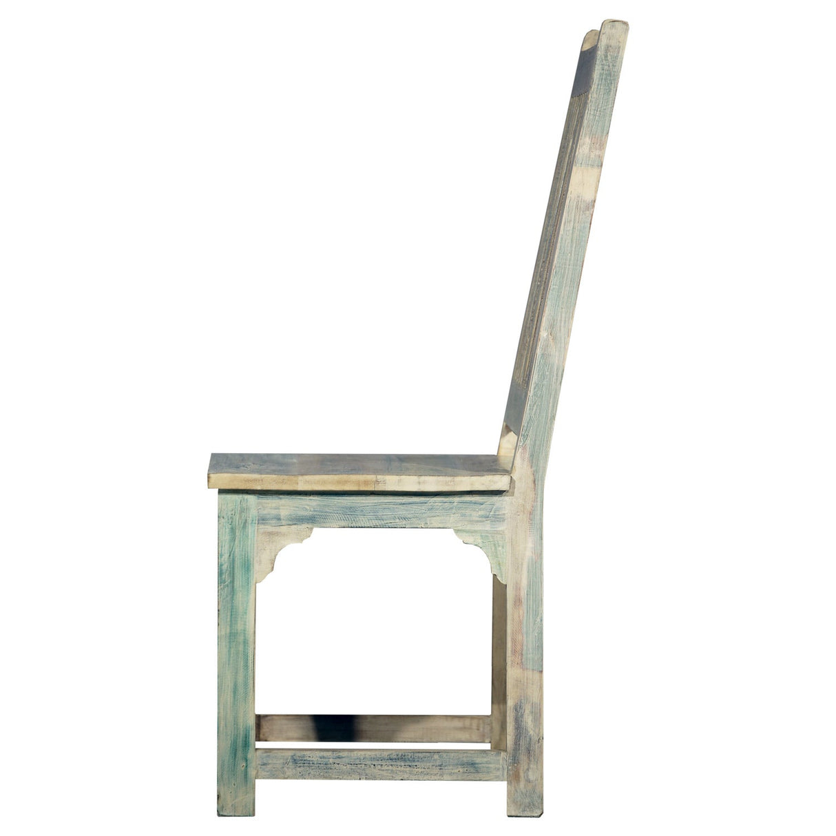 Farmhouse Style Slatted Solid Wood Side Chair