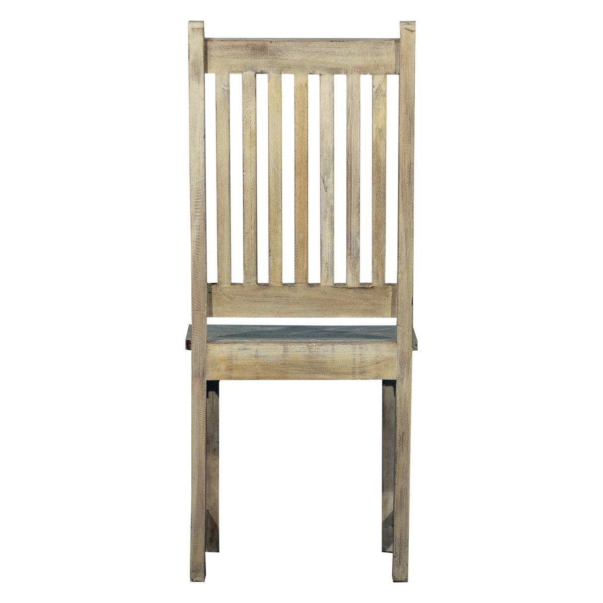 Farmhouse Style Slatted Solid Wood Side Chair