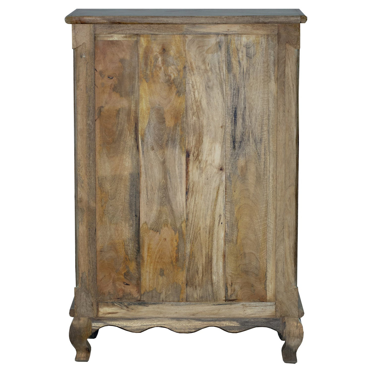 Elegant 2-Door Solid Wood Gray Tall Cabinet With Brass Accents