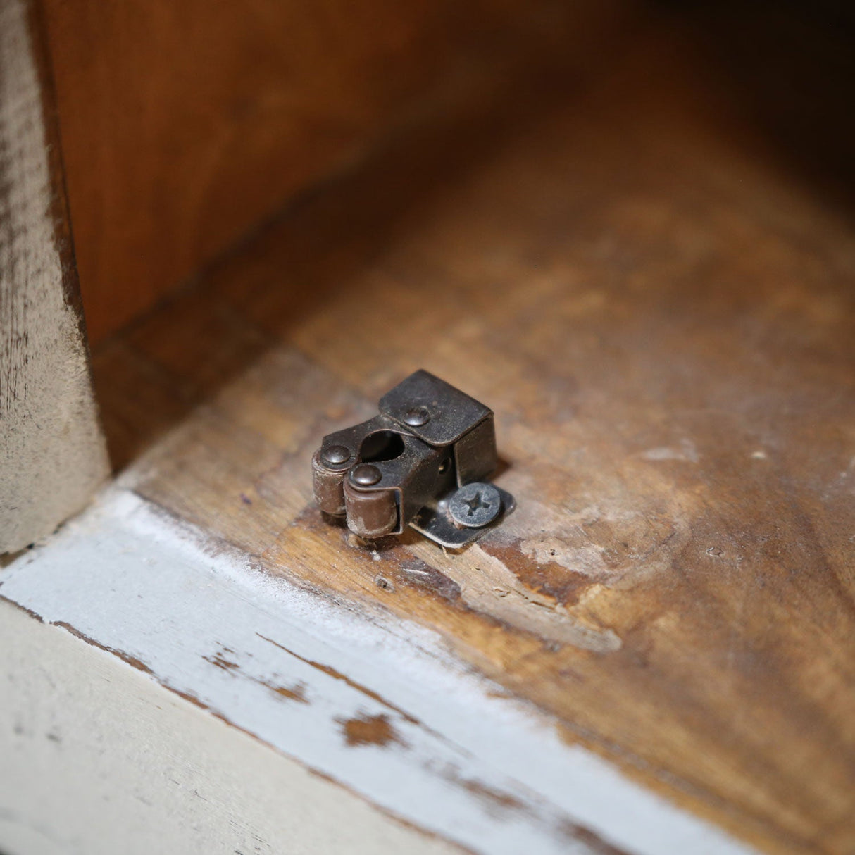 Industrial Solid Wood Credenza With Decorative Iron Hinges