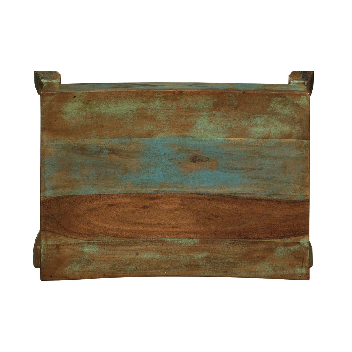 Reclaimed Wood Distressed Finished Indoor/ Outdoor Stool With Cabrioie Legs