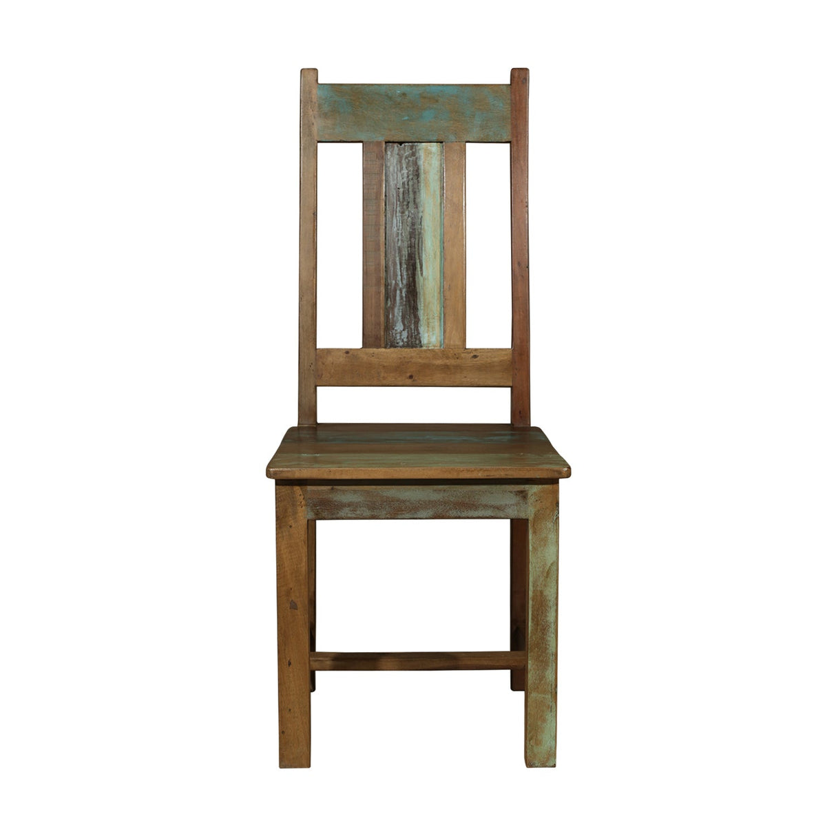 Reclaimed Wood Dining Chair With Distressed Paint