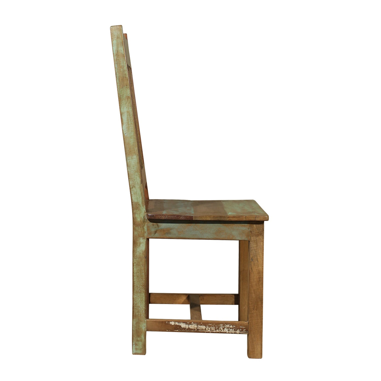 Reclaimed Wood Dining Chair With Distressed Paint