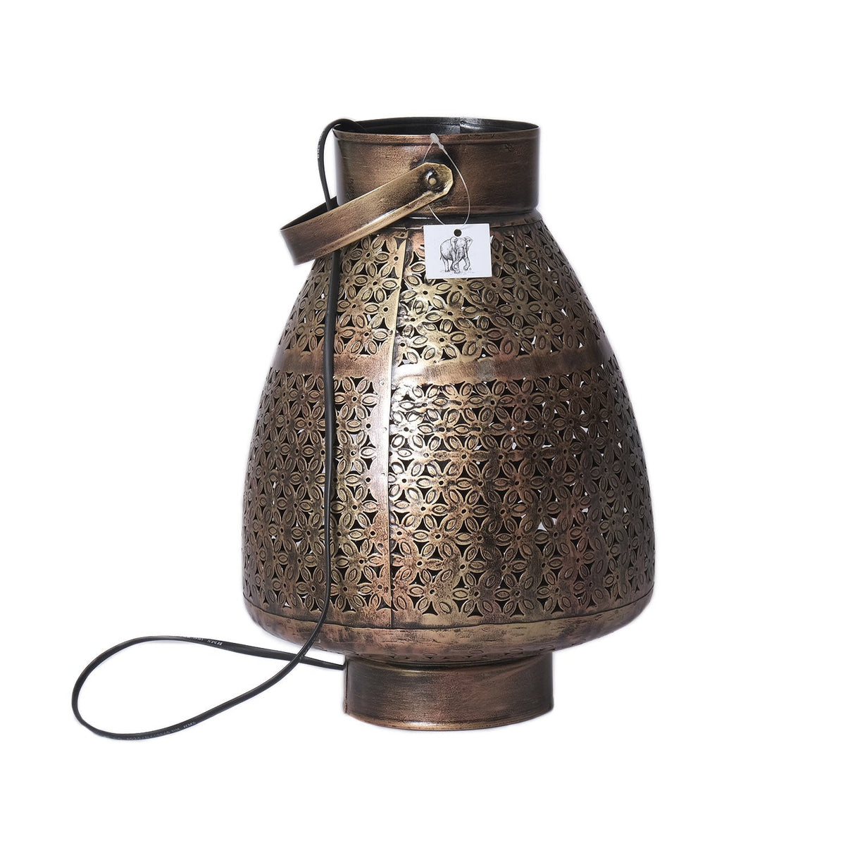 Moroccan Style Metal Lattice Table Lamp