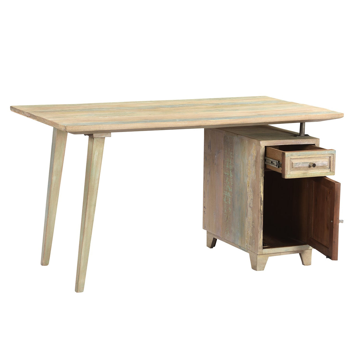 Modern Reclaimed Wood Farmhouse Style 56" Long Desk