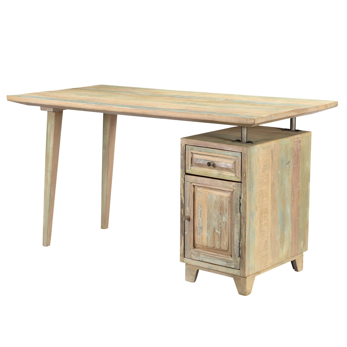 Modern Reclaimed Wood Farmhouse Style 56" Long Desk