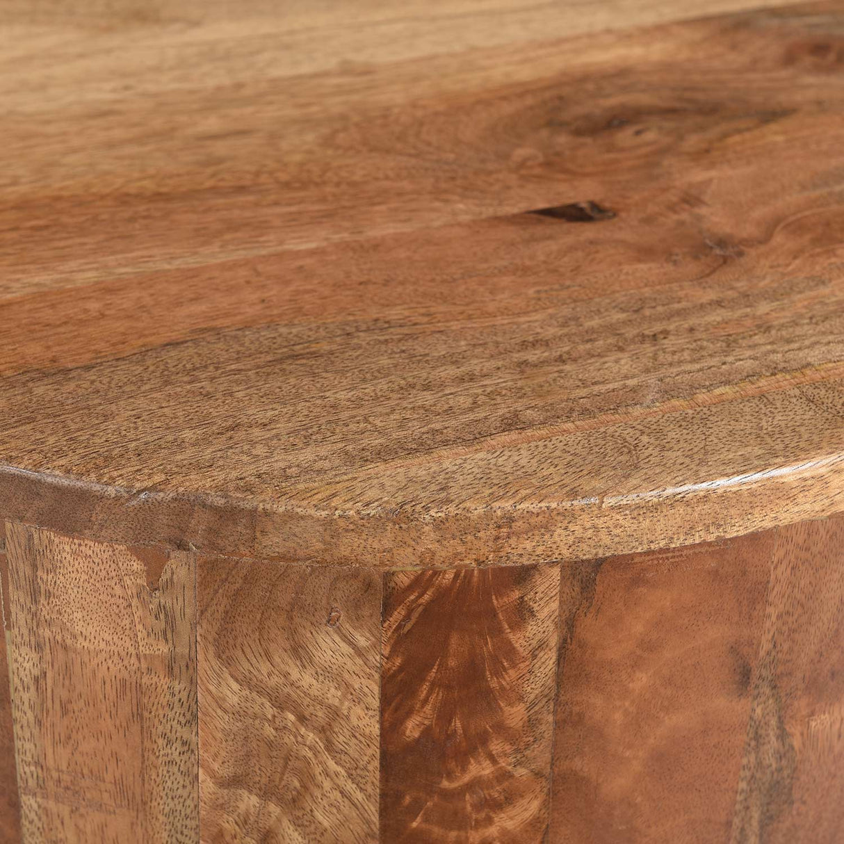 Reclaimed Wood Farmhouse 20" Round Drum End Table