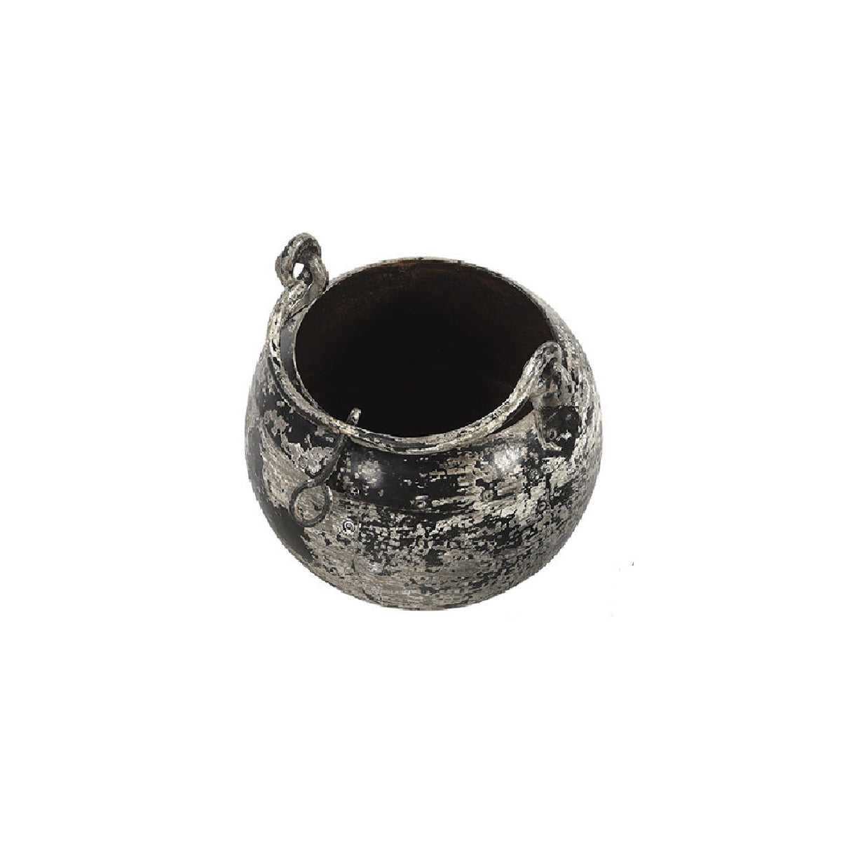 Farmhouse Style Distressed Vintage Metal Pot