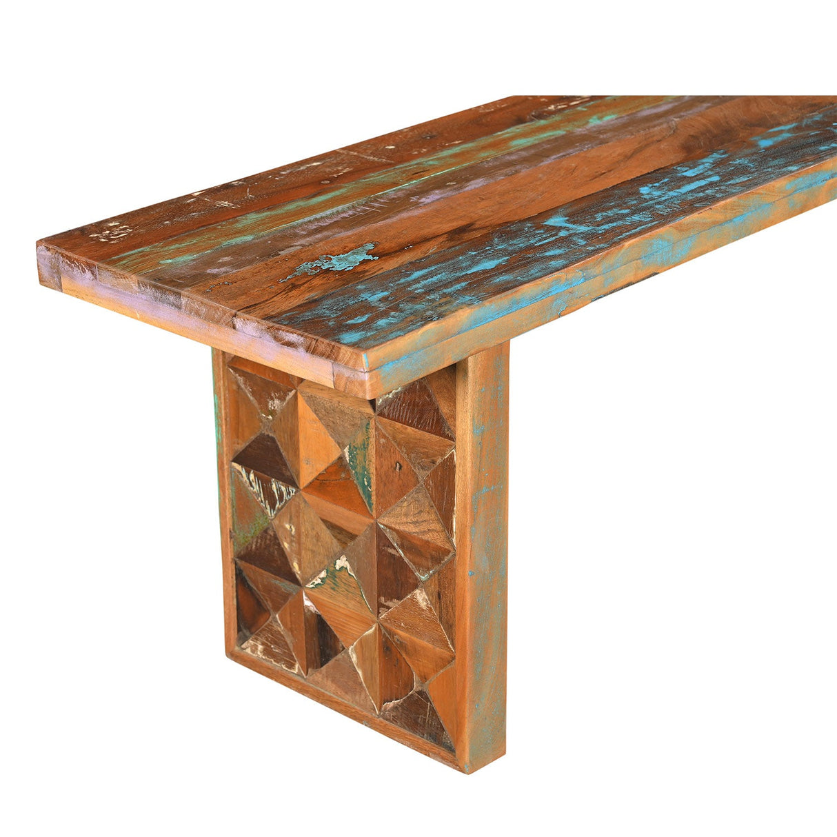 Farmhouse Style Reclaimed Wood 60 in. Long Bench